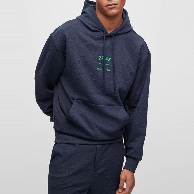Hugo Boss X AJBXNG Collaboration SS23 Sweatshirt Men's Dark Blue 50487659-402