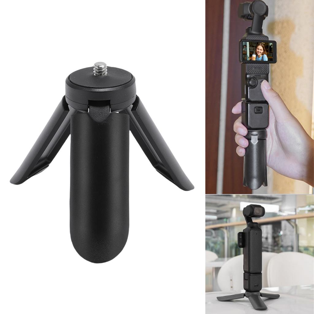 Action Camera Tabletop Tripod Foldable Black Strong Load Capacity Camera Portable Stand 1/4 inch Thread for POCKET 3 for X4 X5