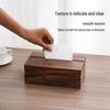 LIEI Black Walnut Solid Wood Tabletop Tissue Box