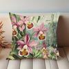 Vintage Orchid Botanical Throw Pillow Cover Tropical Jungle Floral Decorative Pillow Case For Home
