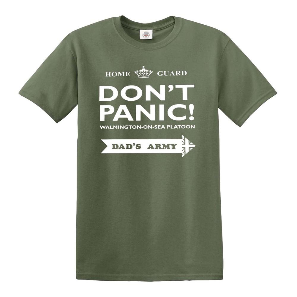 Don#039;t Panic Dads Army TShirt Home Guard Tribute Cosplay Mens Gift Tshirt Tee Unisex T-Shirt XXL