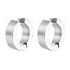 Trendy Korean Version of Punk Style Men's Hole-free Round Stainless Steel Flat Ear Clips Without Punching Titanium Steel Earrings Small Earrings
