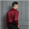 Spring Autum Polo-neck Solid Single Breasted Casual Shirt Men Long Sleeve Business Blouse Cardigan Top Men