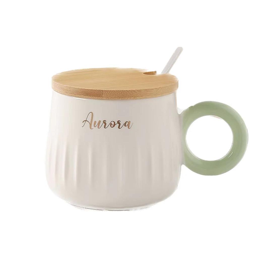 Creative and Simple English Mugs with LIDS Couple Milk Cups High Appearance Level Coffee Cups and Fresh and Clean Water Cups
