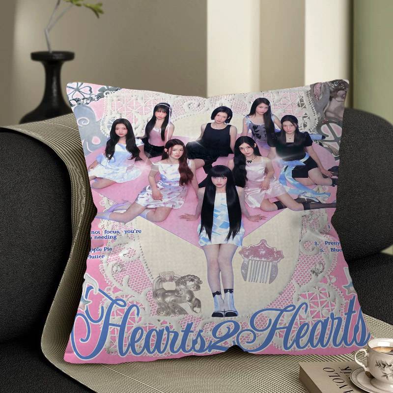 HEART2HEART KPOP GIRL H2H 45*45cm Cushion Cover Pillow Cover Decor Pillowcase Home Pillowcase For Couch Pillow