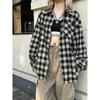 2024 Letter Long Sleeve Shirt Japanese Hong Kong Style Ins Loose Shirt Boys Summer Trendy Versatile Casual Coat