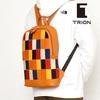 DPC261M Daypack Backpack Cowhide Glove Leather Patchwork Couple Double Zipper Multicolor [Tryon] Opening/Close Men's