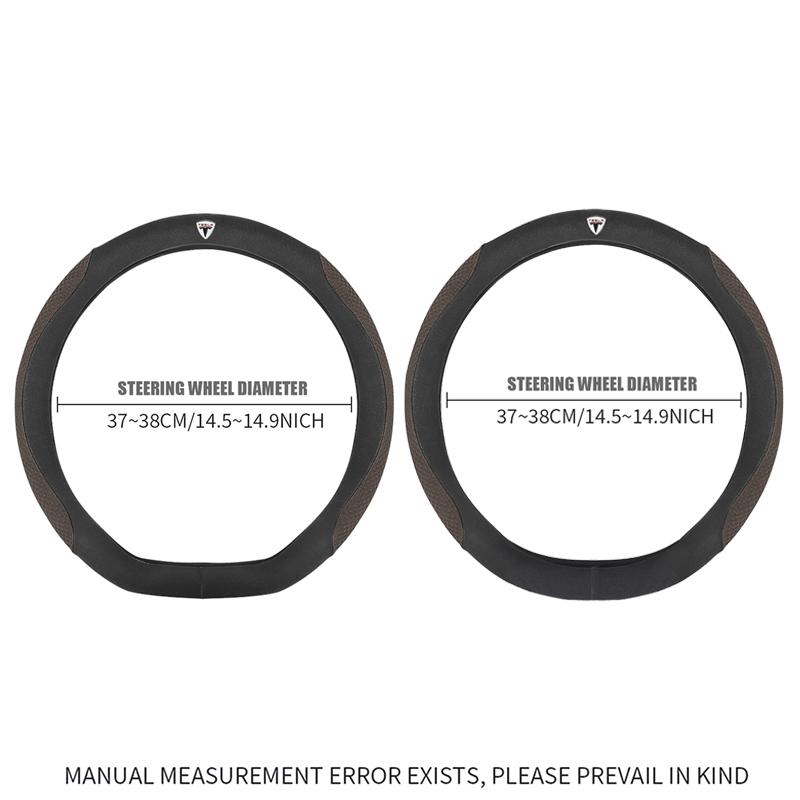 CRCUD1 Universal Car Carbon Fiber Steering Wheel Cover Leather PU Anti Slip For Tesla Model 3 Model Y Model S Model X Cybertruck Coil