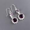 Amethyst Gemstone 925 Sterling Silver Handmade Drop/Dangle Earrings 1.80" Gift EE-13-7