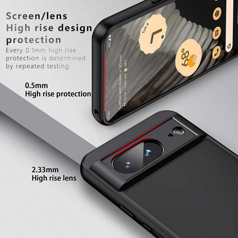 For Google Pixel 8 Case TPU Frame Matte PC Back Protective Phone Cover