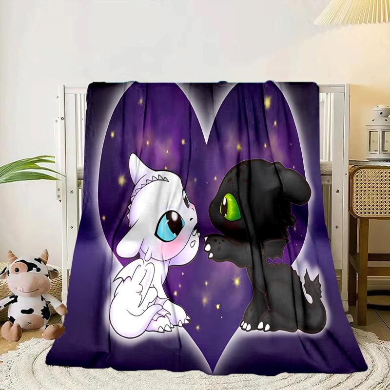 Dragon's Glimmering Fish Blanket Flannel Blanket for bed, sofa, Camping, Hiking, Picnic Essentials, gift for family Fan gifts