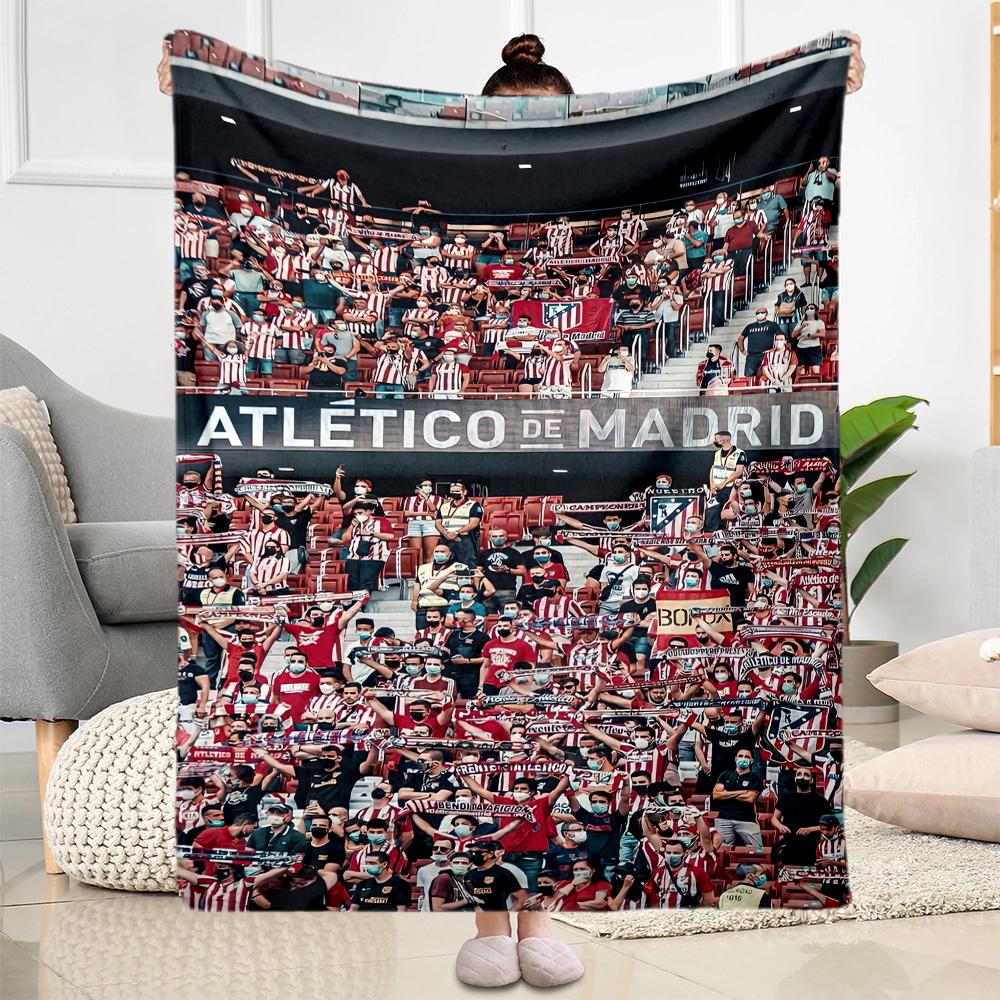 Atletico Madrid Blanket Warmthful Decor Perfect For Picnics Chair Bedding Four Seasons Universal Modern Style Best Holiday Gift For Friends Family