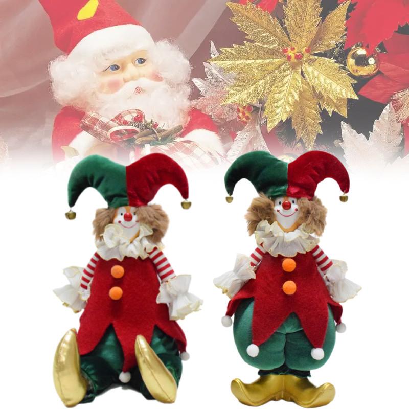 Charming Clown Figurine For Christmas Festivities Beautifully Handmade For Joyful Decor