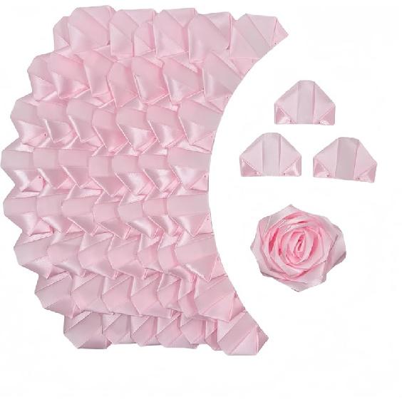 300Pcs Premade Satin Ribbon Rose Petals Half-Finished for Eternal Rose DIY Ramos Forever Flowers Bouquets Everlasting Floral,for