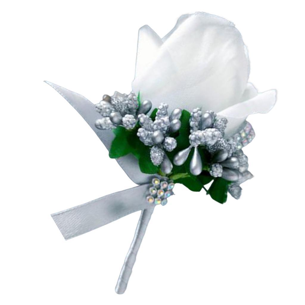 Rose Flower Brooch Pin Wedding Corsage Colors