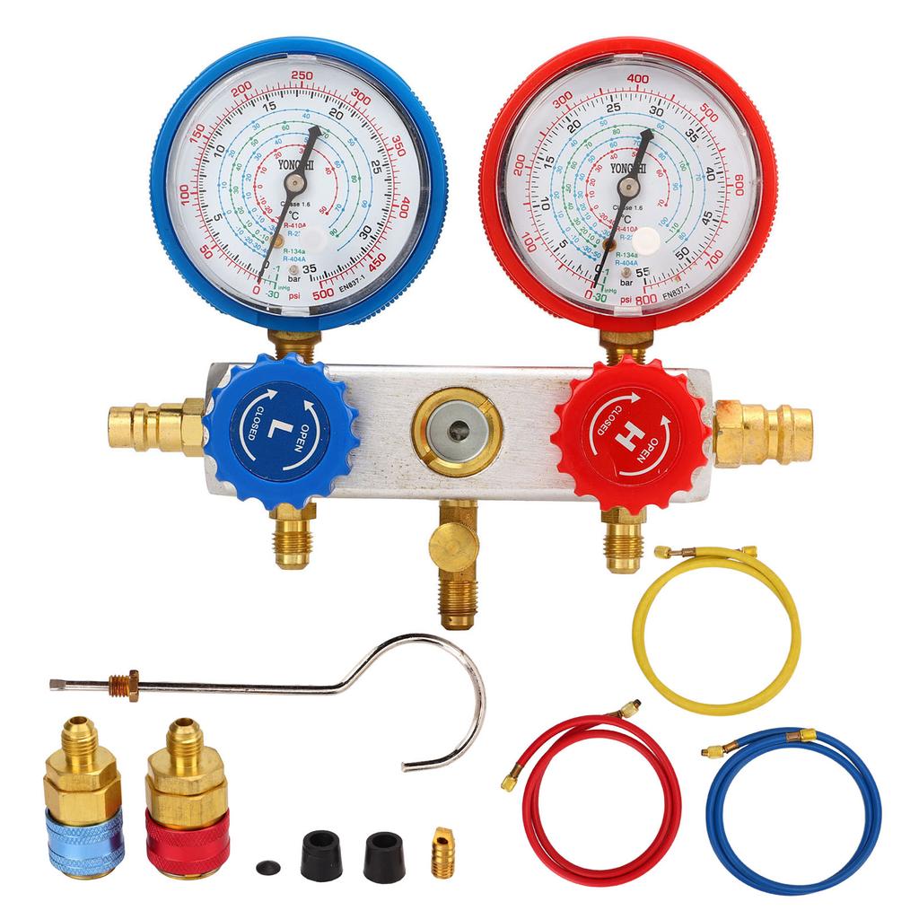 3ft A/C Diagnostic Manifold Gauge Set | Car Air Conditioning Service Tool Kit For Charging & Testing 9 thumbnail image