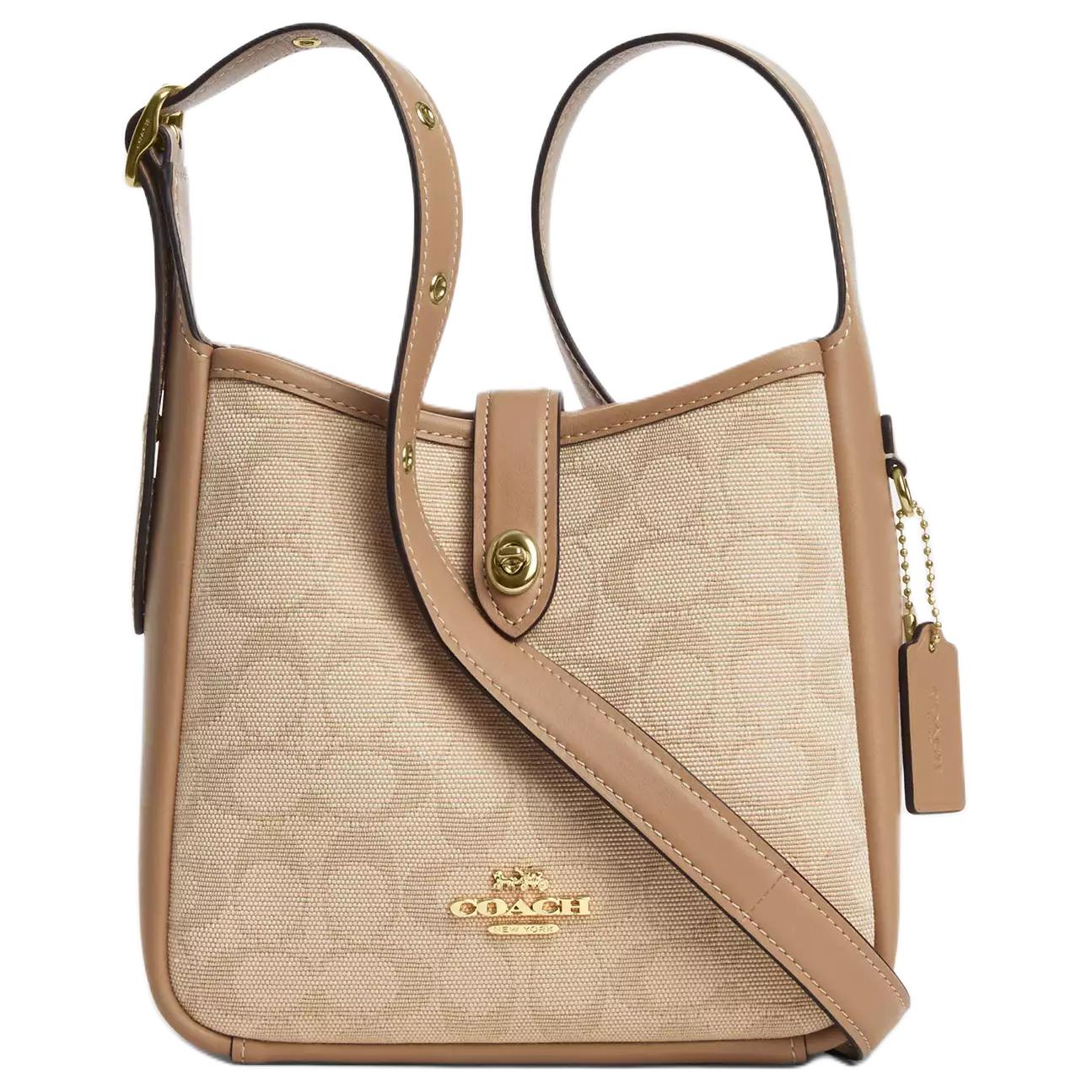 

Coach Hadley 19 Classic Signature Coated Canvas And Leather Shoulder Bag Small Women Shoulder Bag Khaki CAM80-IMLG6 Gift Box Set (Basic Set+Yellow Box)
