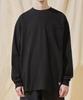 Bajal Vz Logo Big Oversized Pocket Long Sleeve T-Shirt Black