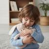 Soft Cotton Knitted Rabbit Doll Handmade Soothing Plush Toy Plush Rabbit Doll  Newborn