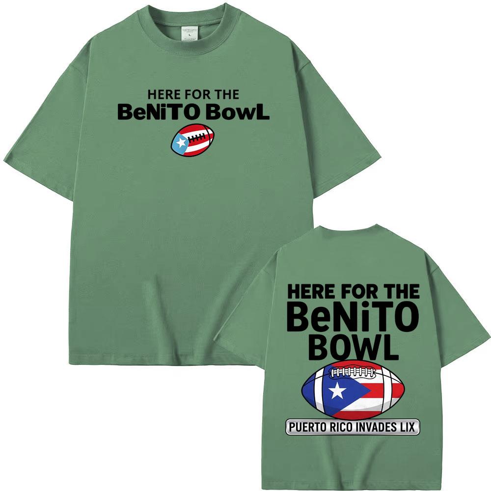 

Here for The Benito Bowl Puerto Rico Flag Bad Bunny T Shirts Men s Harajuku Vintage High Quality T-shirt Unisex Hot Sale T Shirt 3XL