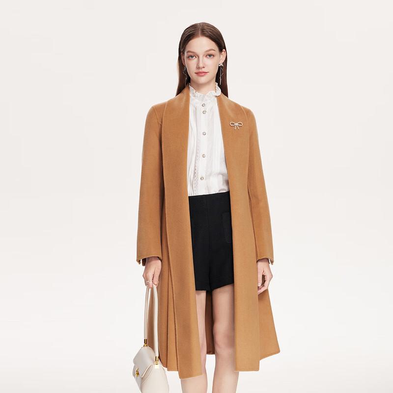 FivePlus French Style Belted Wool Coat