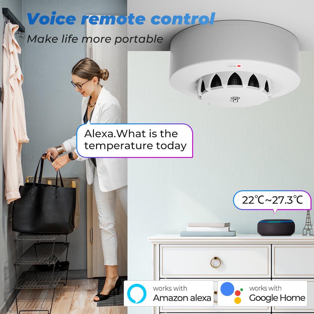 Tuya Smart WiFi Smoke Detector with Temperature and Humidity Sensing