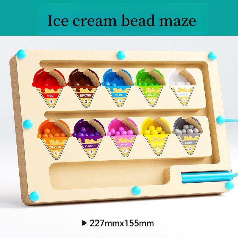 Magnetic digital bead magnetic maze toy for children's puzzle practice, attention and concentration training game for ages 2-6