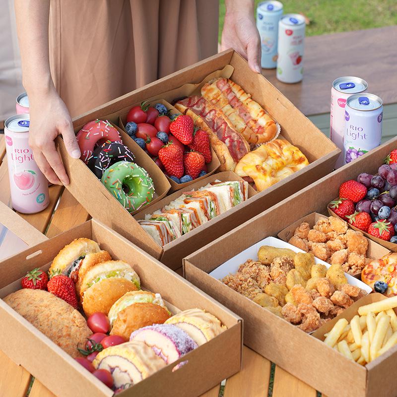 Kraft Paper Lunch Box for Outdoor Picnic or Takeaway