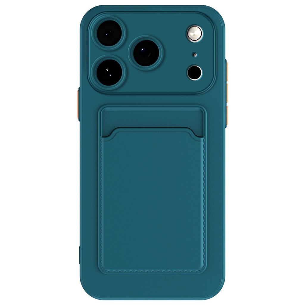 Pro iPhone 17 Pro Pouzdro Flexibilní TPU Kryt na telefon se zadní kapsou na karty