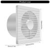 4inch Bathroom Exhaust Fan With Humidity Sensors Auto Activation Quiet Operation IPX4 Waterproof for Molds Prevent