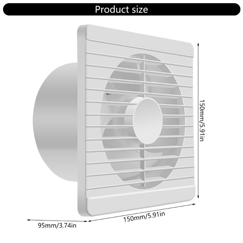 4inch Bathroom Exhaust Fan With Humidity Sensors Auto Activation Quiet Operation IPX4 Waterproof for Molds Prevent