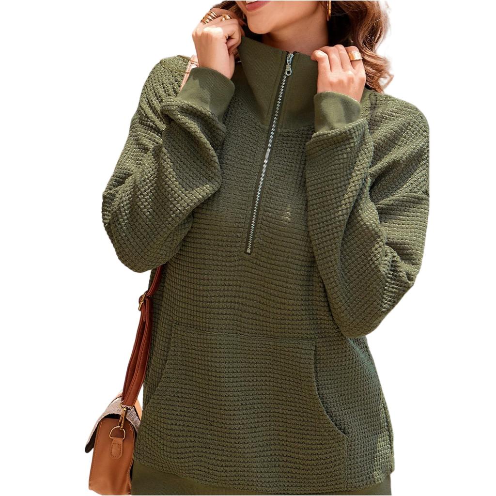 Sudadera de Moda de Manga Larga para Mujer de Color Sólido