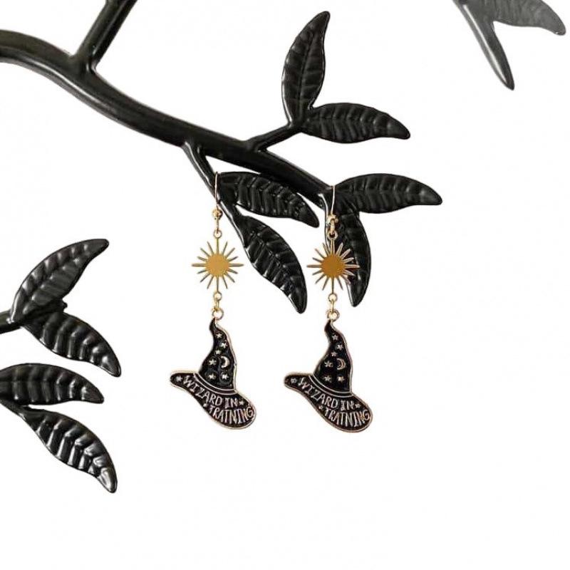 Magical Witch Wizard Hat Earrings - Witchcraft Style Jewelry