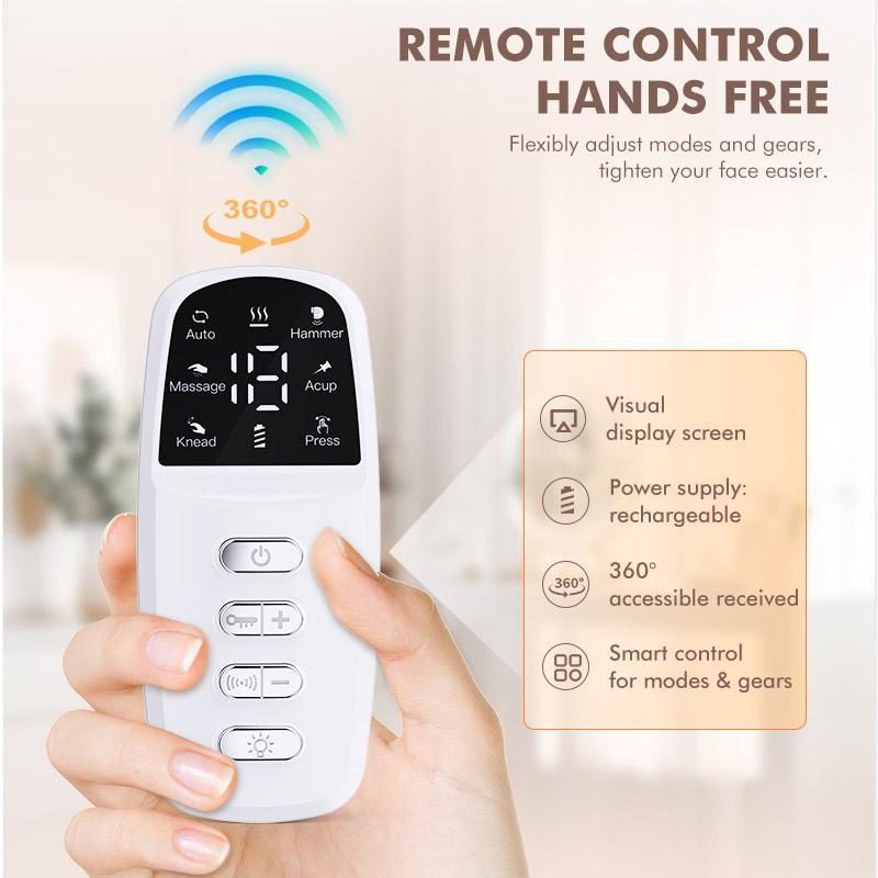 Face Lifting Device Facial Vibration Massager Face Slimming Care Double Chin Removal V Shape Lift Belt with Remote Control