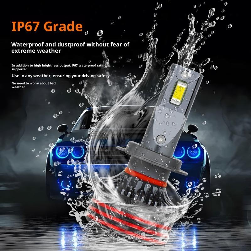 65W Auto LED Scheinwerfer Superhell Fern- und Abblendlicht Integriert H4 mit Dekodierung LED Scheinwerfer Nebelscheinwerfer