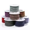 25M/Rolo Fio de Algodão Colorido Corda Trançada de Quatro Fios Cordão Torcido para Fazer Joias Pulseira DIY Decoração Cordão de Segurança Suprimentos