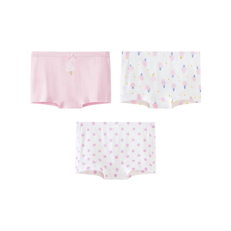 Mini Balabala Girls' Cotton Underwear 3-Pack