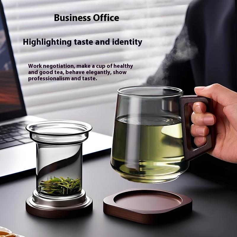 Gianxi Glass Tea Cup Tea Separationcup Personal Office With Handle Household High Temperature Resistance Scented Tea Water Cup