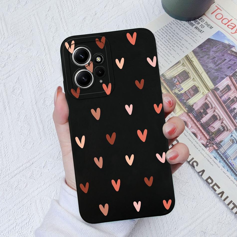 Case For Xiaomi Redmi Note 12 12S 4G 5G Patterned Full Protection Soft Liquid Silicone Cartoon Cover For Redmi Note 12 S Funda