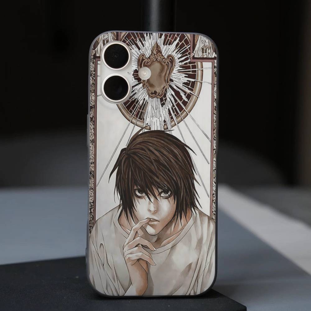 Japan Anime Death Note For IPhone 16 15 11 12 13 14 17 Pro Max PLUS Pro Soft Corrugated Silicone Back Phone Case