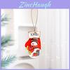 Christmas Wooden Decor Ornaments With Painted Santa And Snowman For Holiday Festive Display