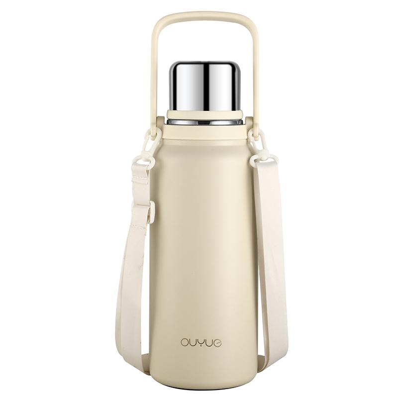 MeyJig Termosflaska med stor kapacitet Vakuumflaska Rostfritt stål Isolerad Termisk Vattenflaska 900ml