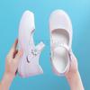 Women Slip on Lolita Shoes Leather Mary Jane Nurse Shoes Women White Flat Versatile Shoes Kawaii Designer Spring Summer