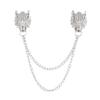 Men's Retro Pixiu Dragon Head Brooch: Creative Alloy Collar Pin for Suits