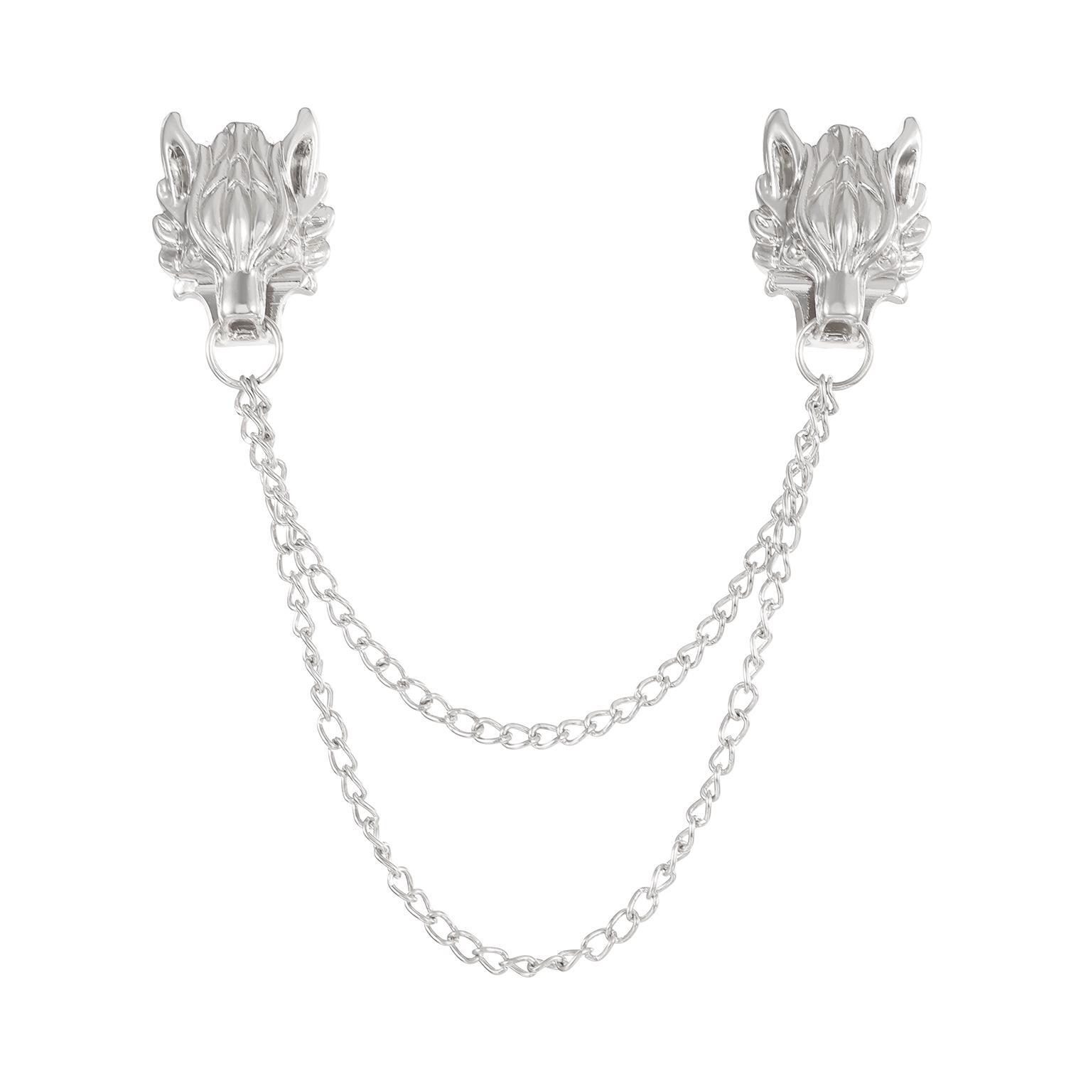 

Мужская брошь в стиле ретро с головой дракона Пиксю: Креативная брошь-значок из сплава для костюмов