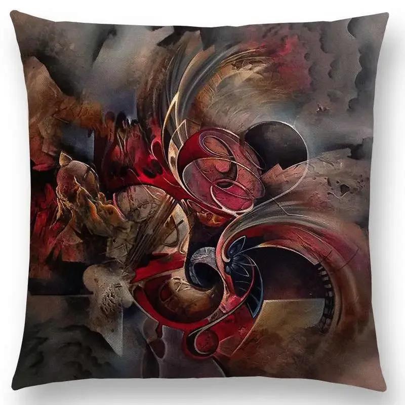 Neue Malerei im abstrakten Stil Skulptur Mysteriöses Muster Kissenbezug Sofa Zierkissenbezug