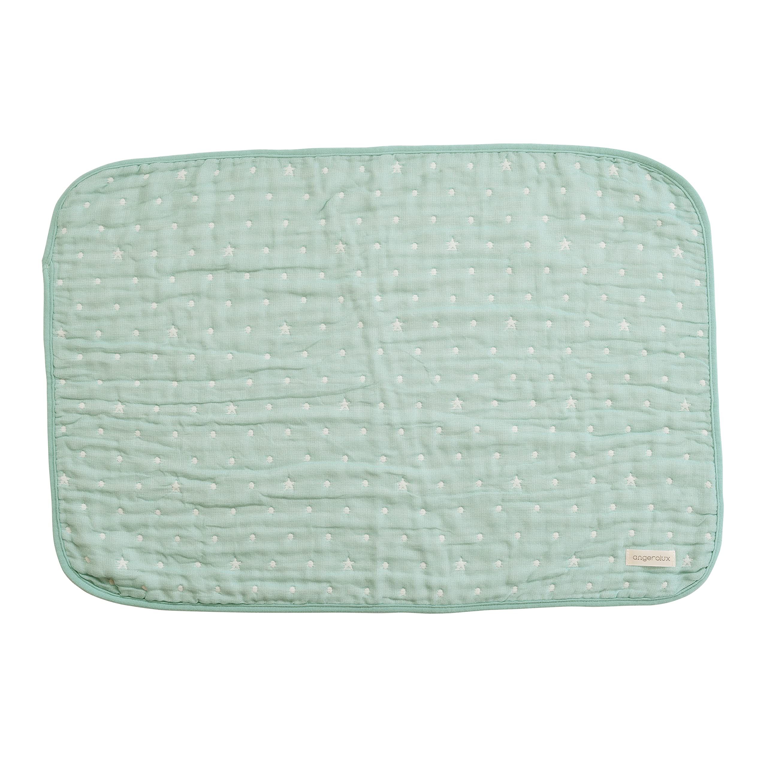 

angerolux Gauze Towel Nap Swaddle Mint Made in Small Star-Shaped 6-Layer Blanket, Blanket, Blanket, Blue, Japan,