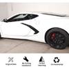 Gloss Black Rear Quarter Window louver Trim Cover Fits for Corvette C8 -25