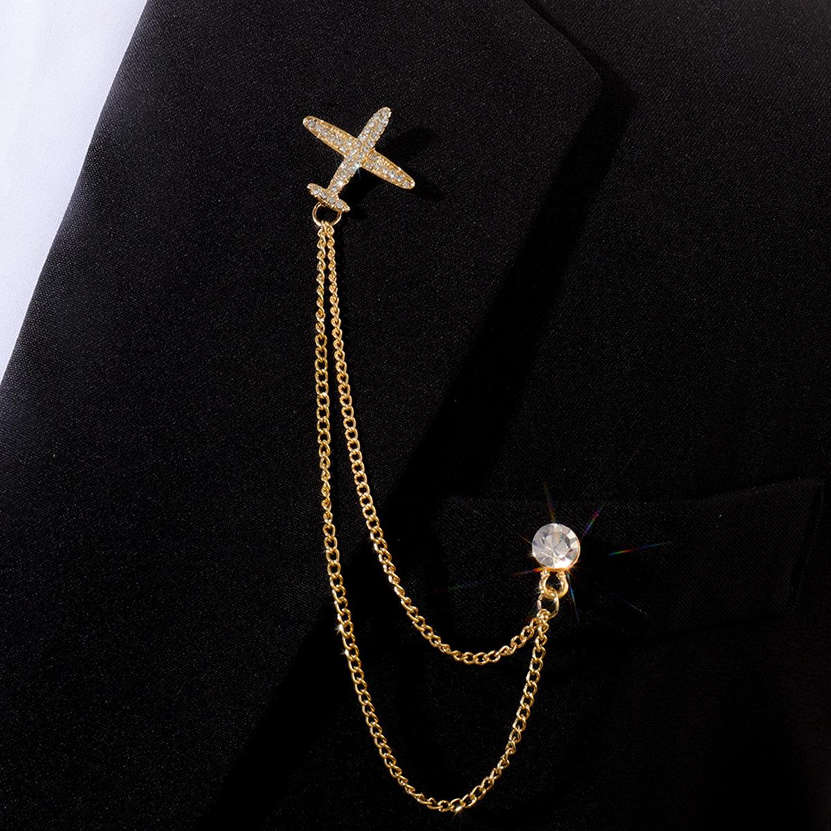 

Мужской модный набор булавок для воротника: Японский и корейский стиль с украшениями в виде орла, короны, кисточки и креста.