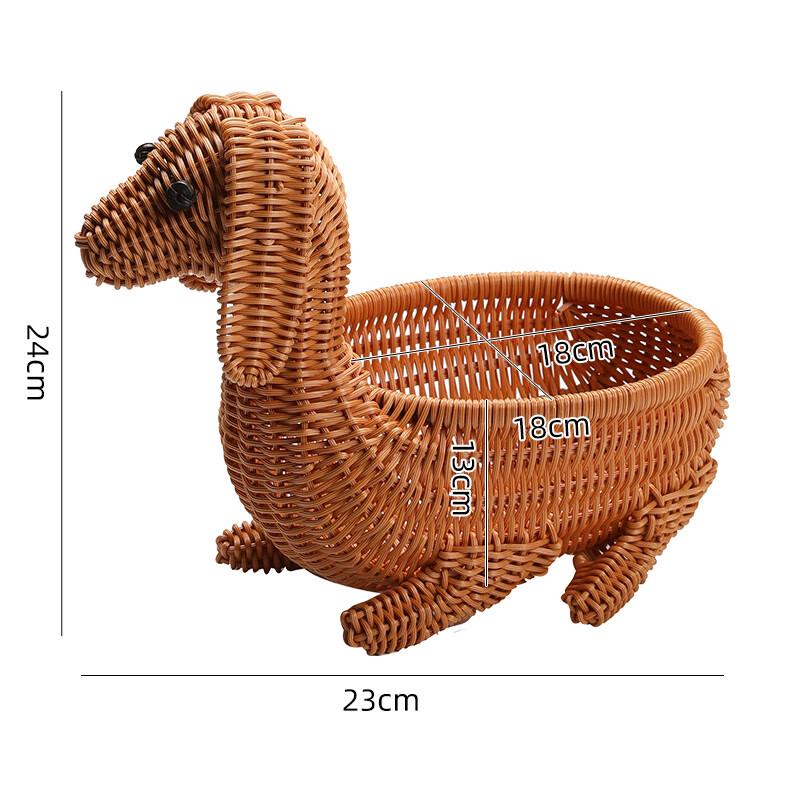 Rattan-Style Woven Storage & Snack Basket
